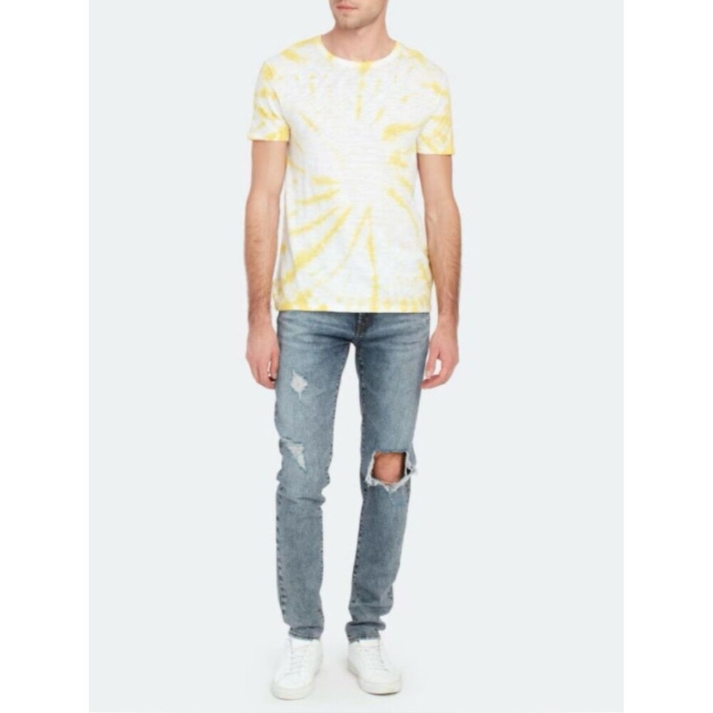 ATM Canary Tie Dye 100% Cotton Crewneck Short Sleeve T Shirt Men’s Size Large